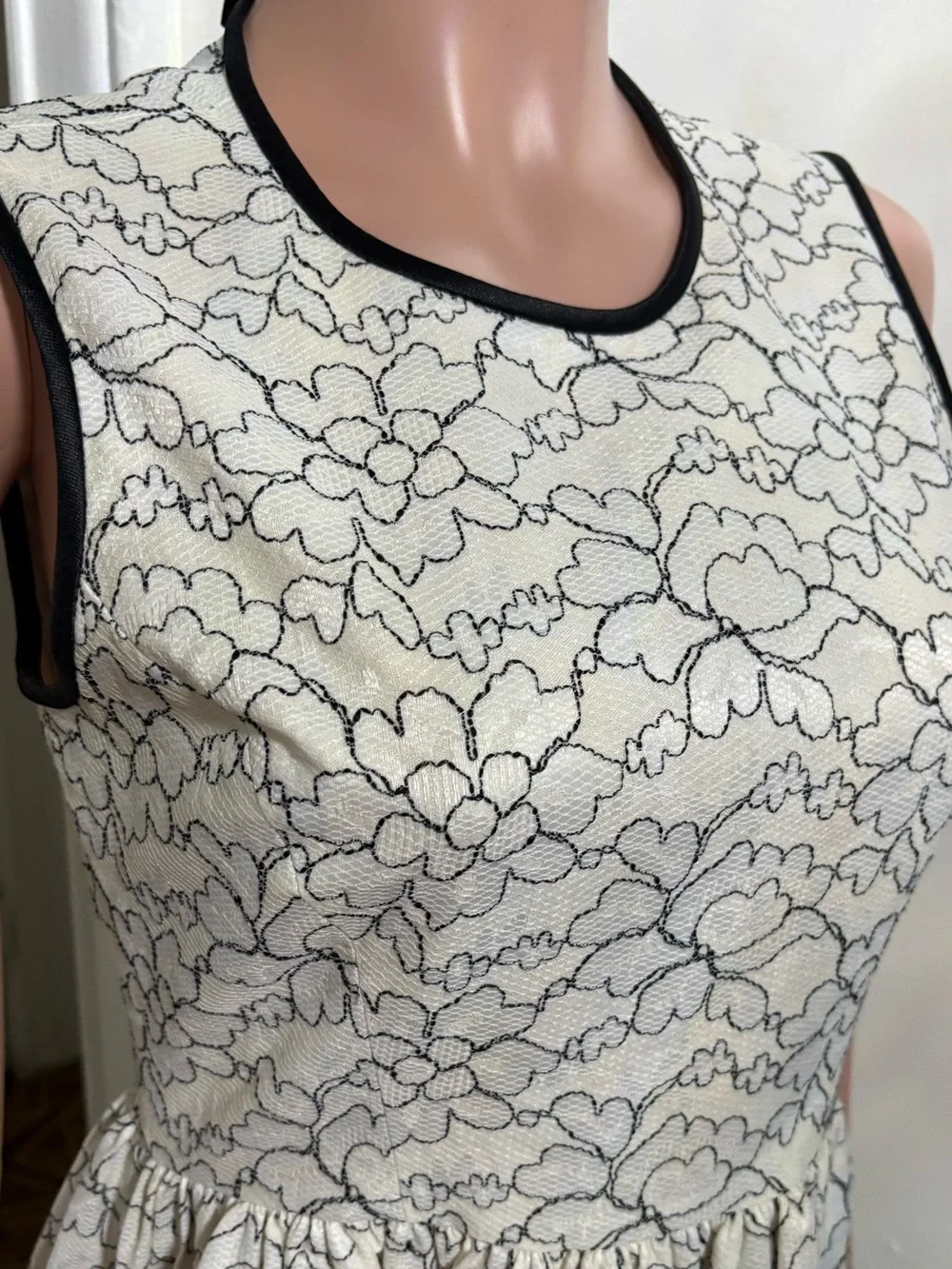 KATE SPADE New York Sleeveless Floral Lace Fit & Flare Midi Dress